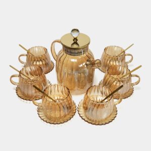 پارچ و لیوان درختی دسته عسلی