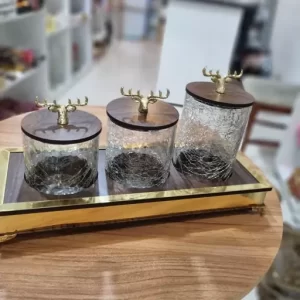 کندی پاسماوری سه تیکه باهم دور ورق کروم