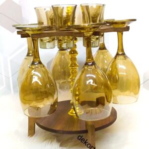 گردون چوبی شات دار عسلی