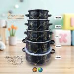 ست دیش چینی علبی طرح ماربل