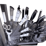 ست چاقو،کارد و ساطور آشپزخانه یونیک Unique 9PCS KNIFE SET