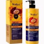 شامپو کراتین و آرگان Wellice مدل Argan Keratin & C1