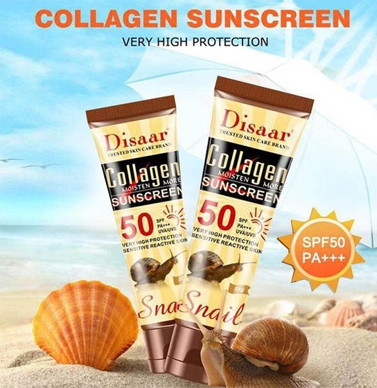کرم ضد آفتاب دیسار مدل Snail & Collagen SPF 50+ PA+++