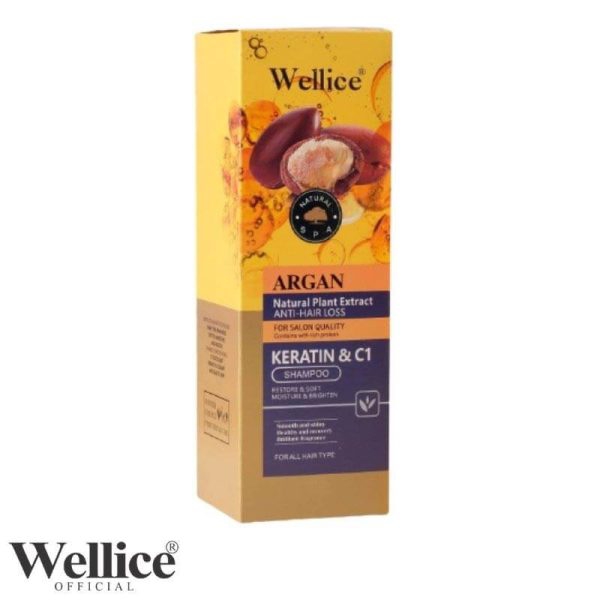 شامپو ضد ریزش مو آرگان و کراتین Wellice