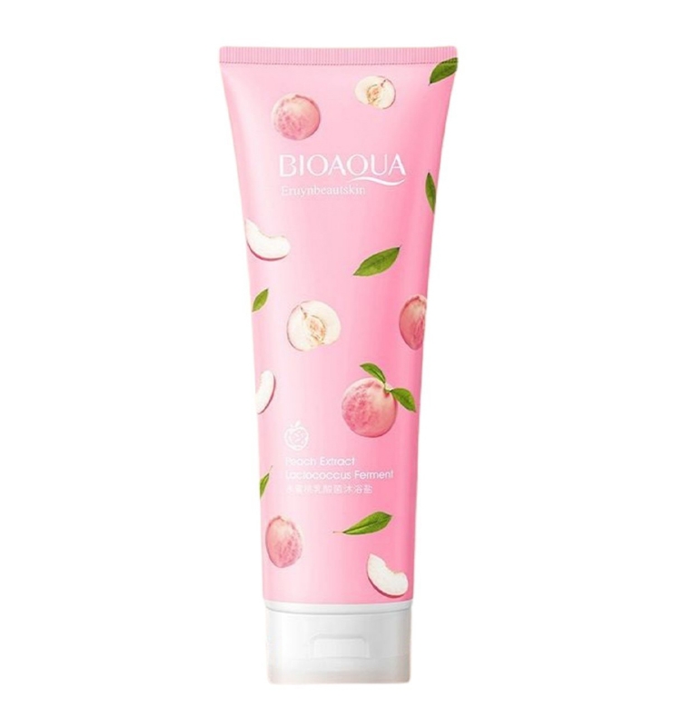 نمک بدن هلو بیوآکوا مدل Peach Body Salt Scrub