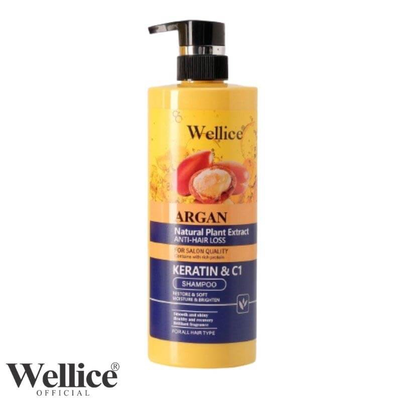 شامپو ضد ریزش مو آرگان و کراتین Wellice