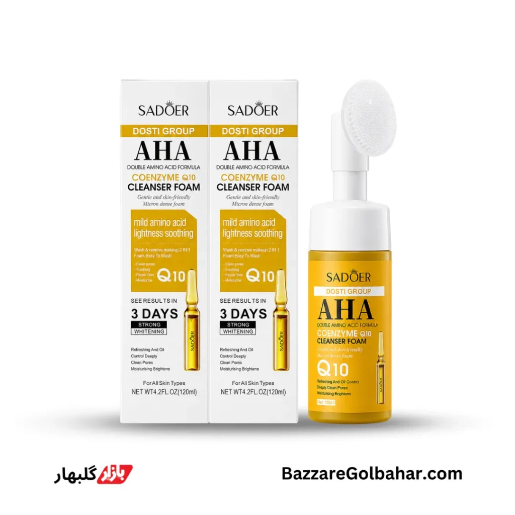 فیس واش AHA در افغانستان_ SADOER AHA Coenzyme Q10 Cleanser Foam